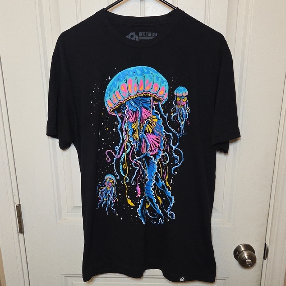Into The Am Other - Neon Jellyfish Black T-Shirt